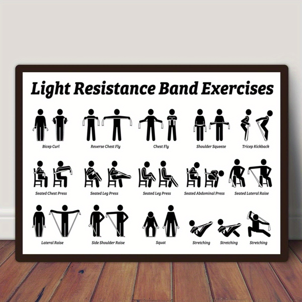 Exercise Band Workout Guide Canvas Poster Art Temu Malaysia