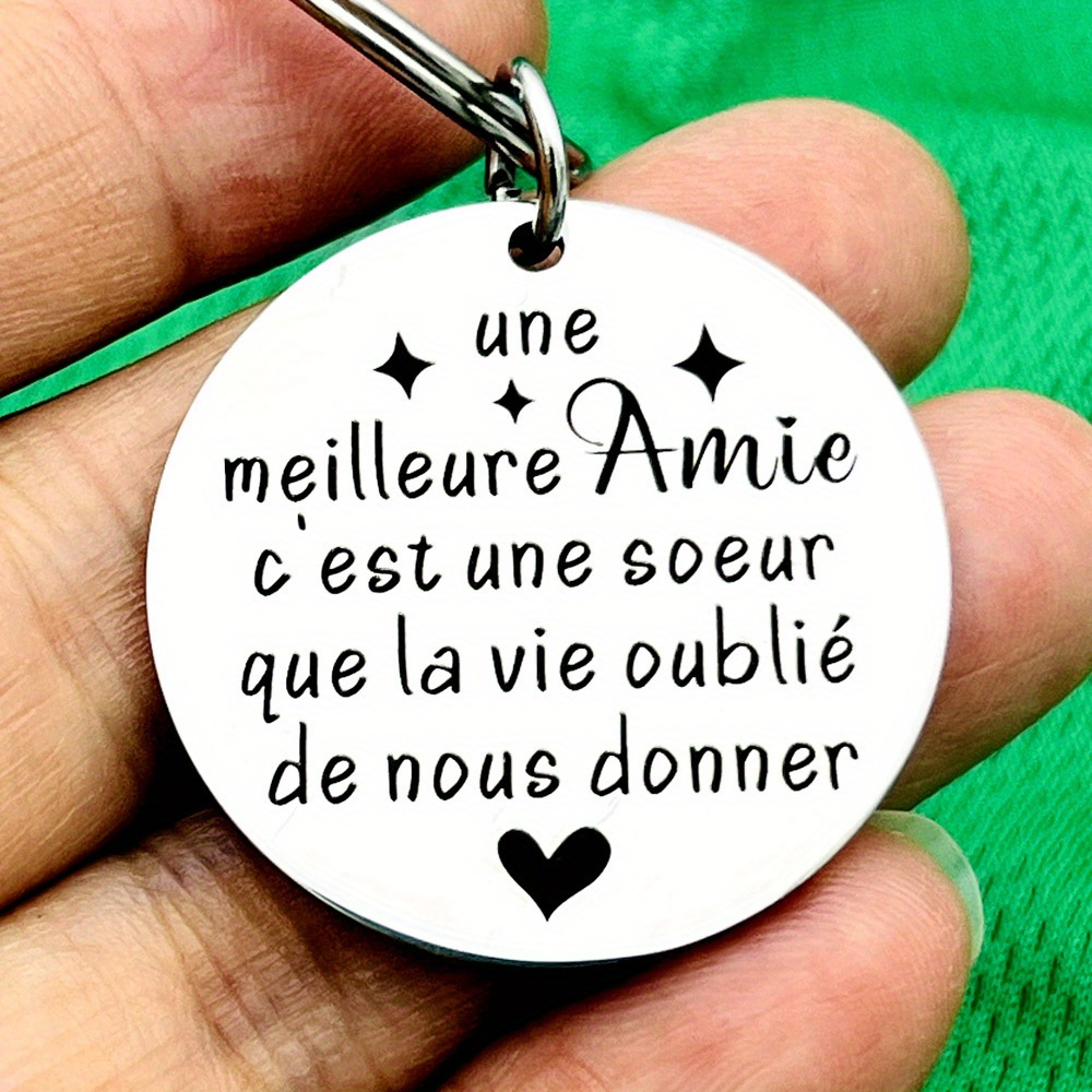 

de clé de l' : 'Une meilleure est une sœur' - inoxydable, en de cœur, Cadeau de fête les meilleures amies