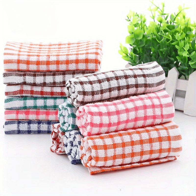 

Checkered Dish Towels, Assorted , Towels, Cleaning Cloth, Washcloths, Reusable Dish , Tea Towels, , 6pcs