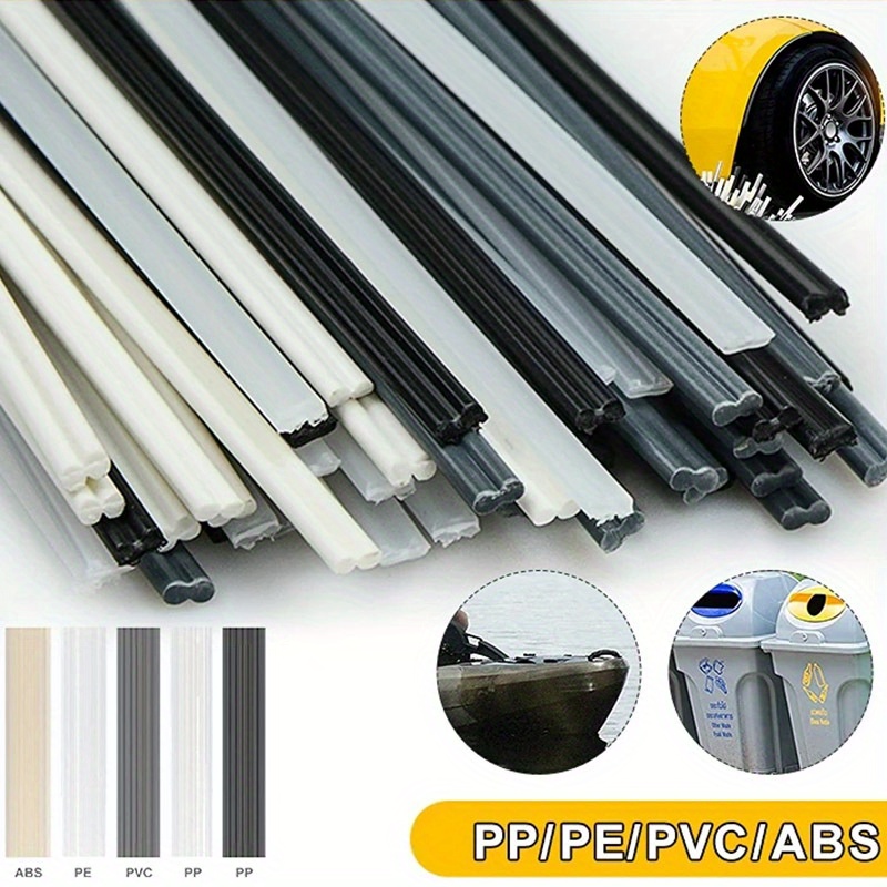 

50-pack Plastic Welding Rods For Plastic Welder - Pp, Pe, Abs, Pvc - Car Bumper & Plastic Repair Welding Sticks Set