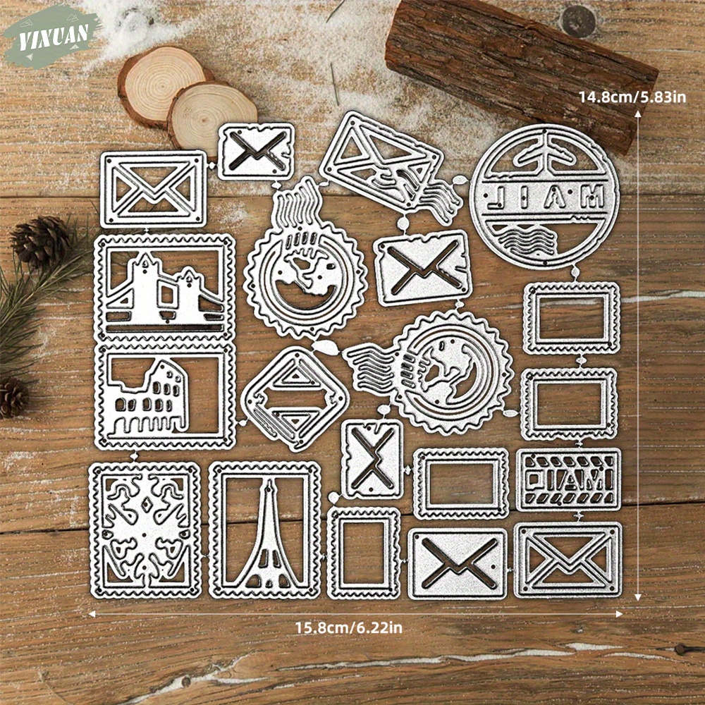 Image of Yixuan All Kinds Of Stamps Cutting Dies Scrapbooking Supplies Knife Mold Stamps For Holiday Cards, Free Creation, Decoration, Stamp Collecting