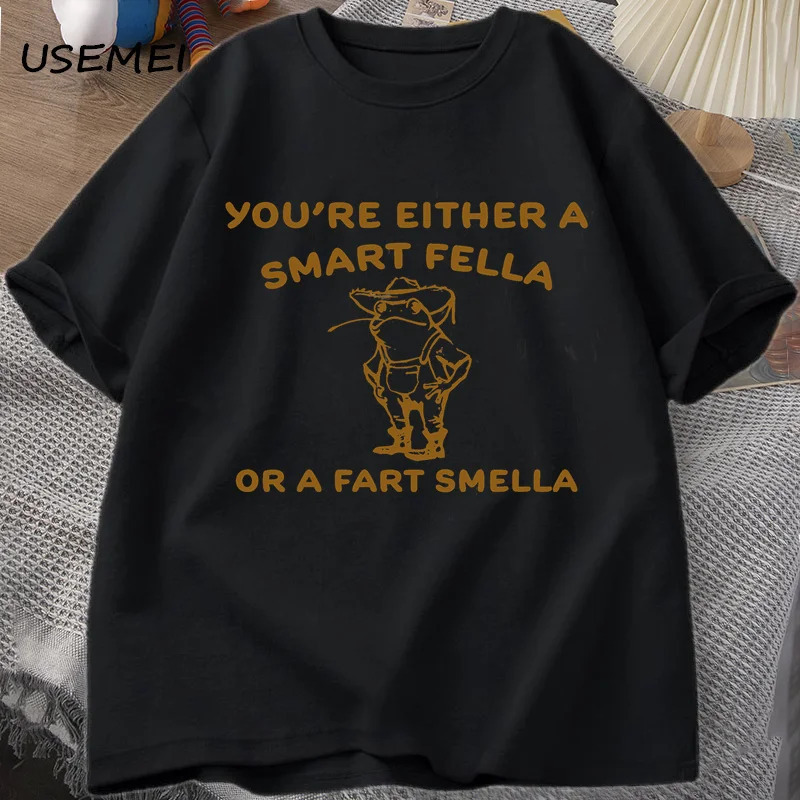 

Are You A Smart T-shirts Oversized Retro Cartoon T Shirt Weird T Shirts Women Men Summer Cotton Tee Shirt