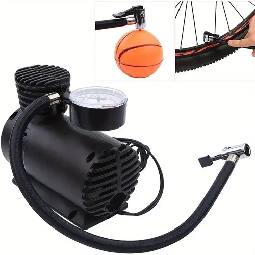 1pc mini air compressor pump 300 psi portable electric tire inflator for car bicycle basketball 12 volt auto powered no battery required multiple tools air pump for car tires