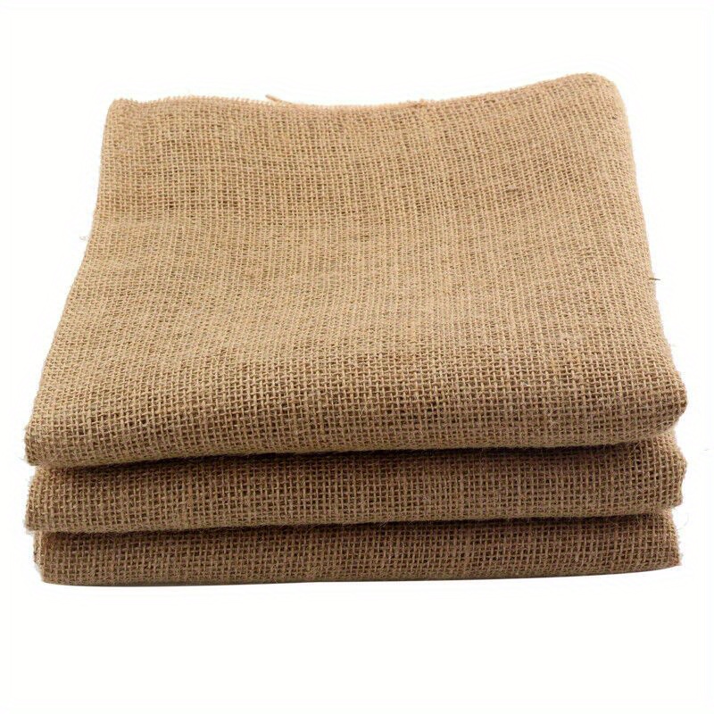 

Burlap Fabric Roll 100% Linen - Solid Color, Cut By The Yard - 19.69x62.99 Inches - Hand Wash Only