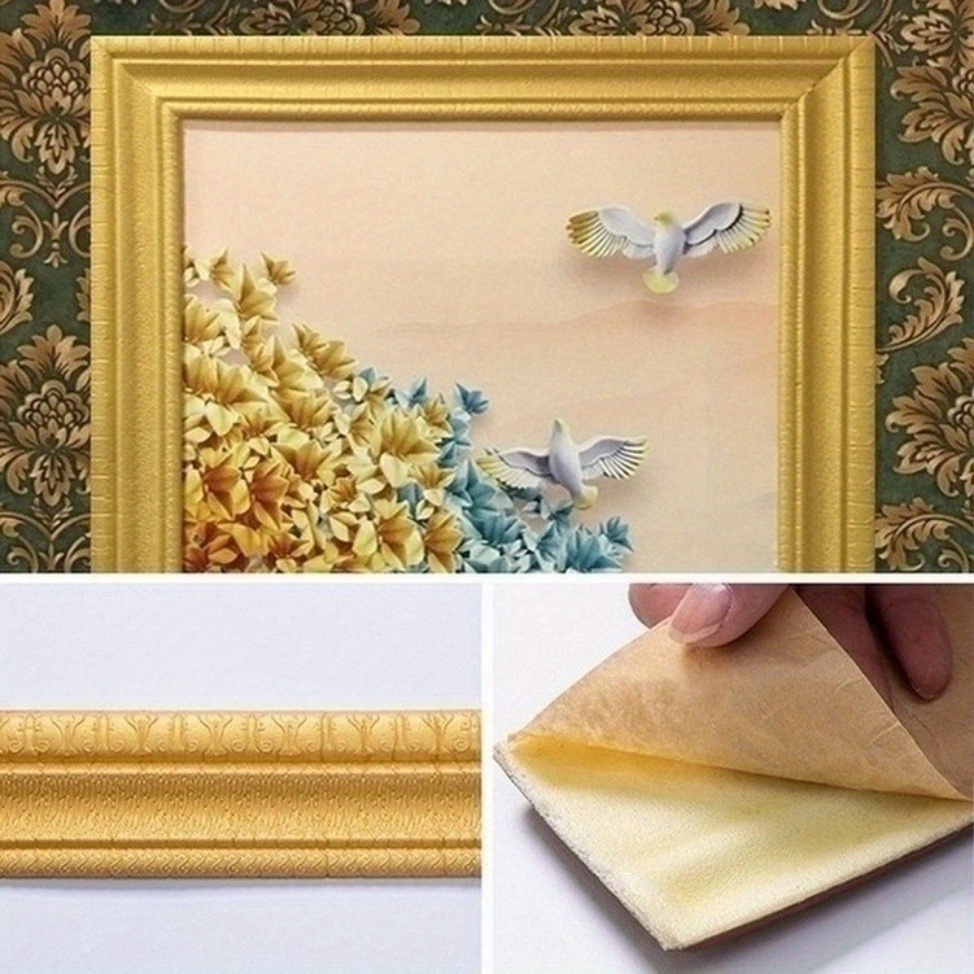 

Classic 3d Embossed Self-adhesive Foam Baseboard Wall Edge Strip Sticker - Waistline Floor Skirting Sticker