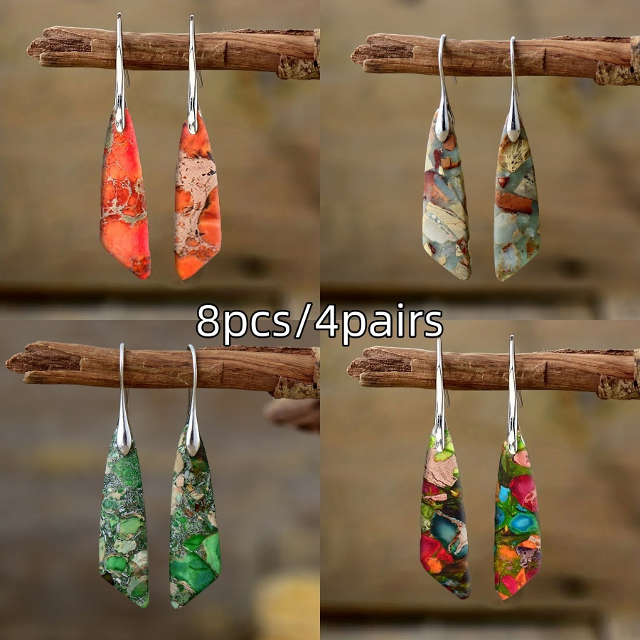 

8pcs Stylish And Exquisite Creative Earrings, The Perfect Anniversary Birthday Gift For Loved Ones