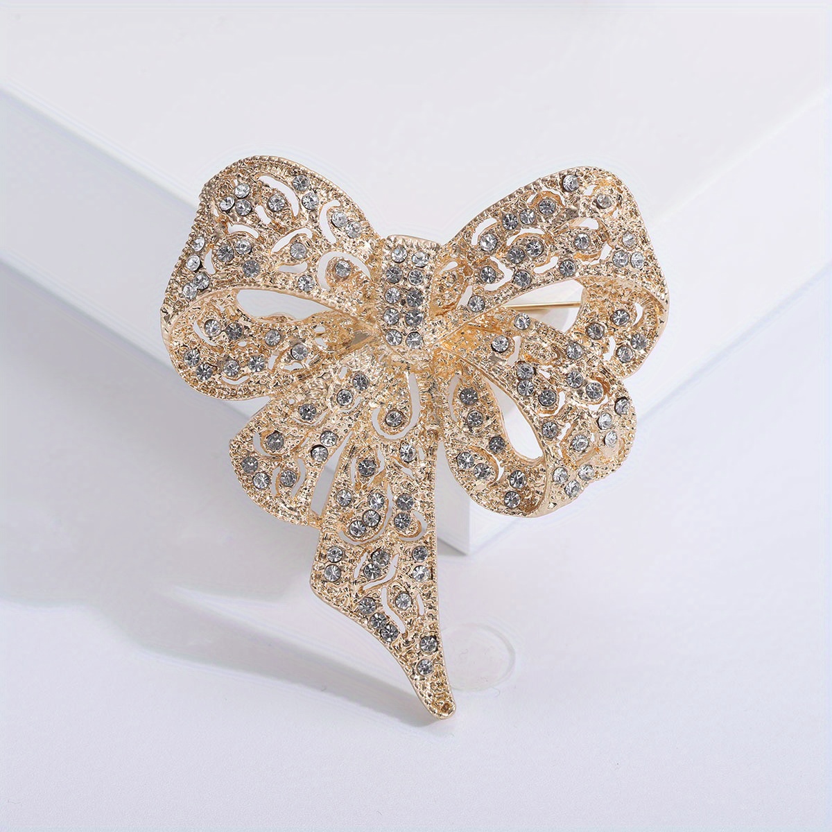 

Rhinestone Bow Brooch Pin - - Accessory For , For &