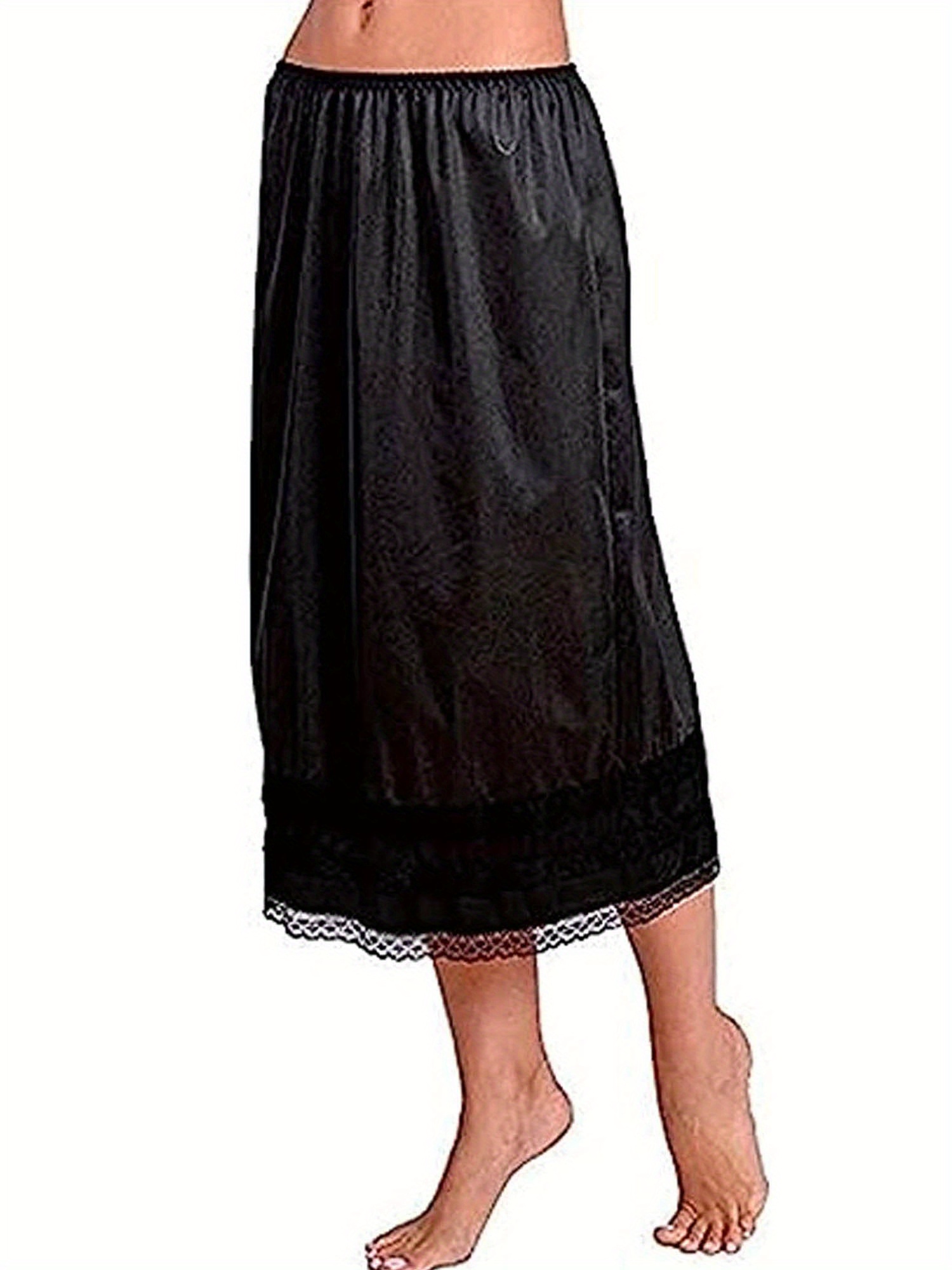 plus size half slip underskirt for women, polyester, stretch