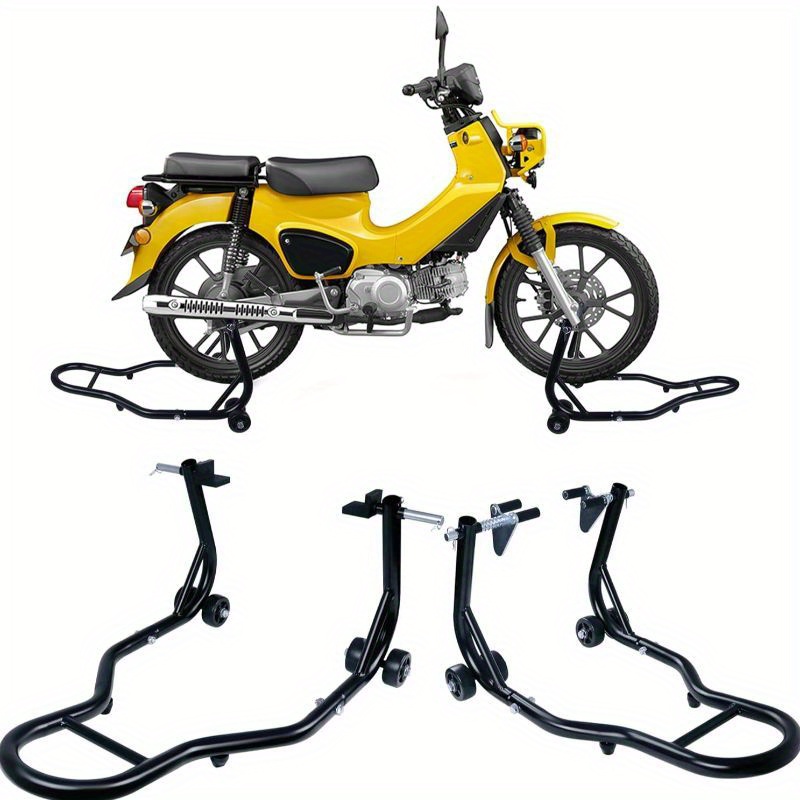 Image of Engine Stand Set Motorcycle Stand | Adjustable Motorcycle Lift Iron Motorcycle Jack . Front Rear Motorcycle Mounting Stands, Maintenance And Storage Of Motorcycles Lbs, Stainless Steel, Applicable