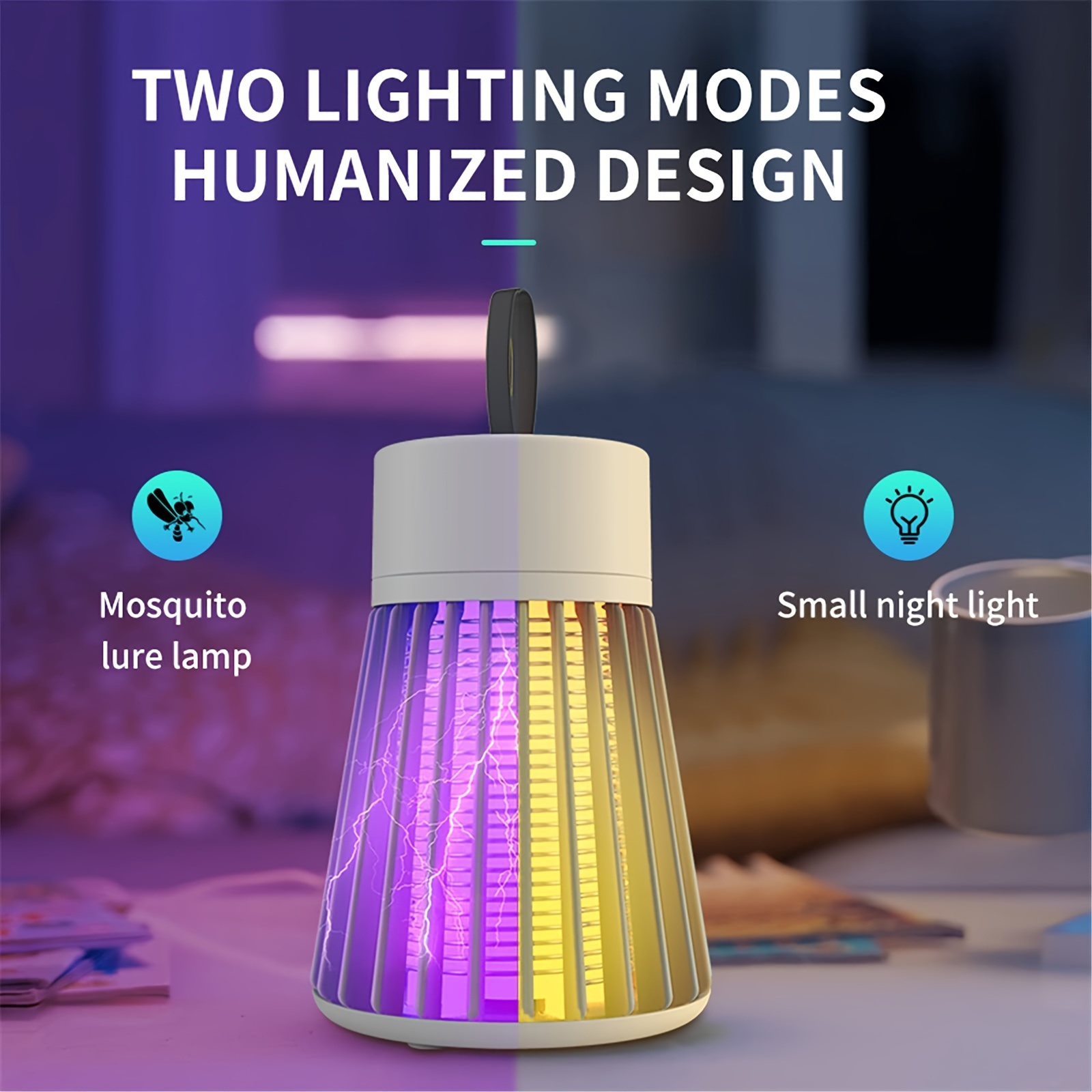  portable mosquito lamp usb rechargeable ideal for indoor use home garden camping picnics details 2