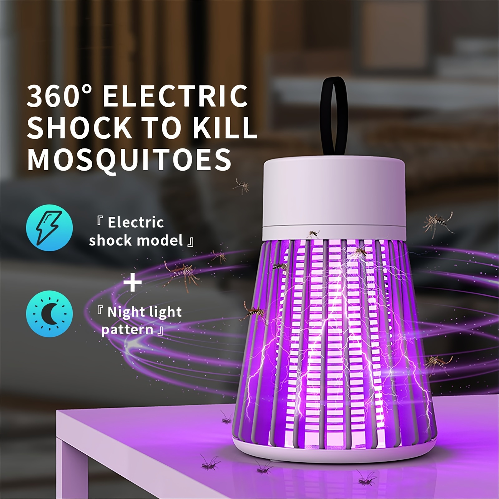  portable mosquito lamp usb rechargeable ideal for indoor use home garden camping picnics details 6