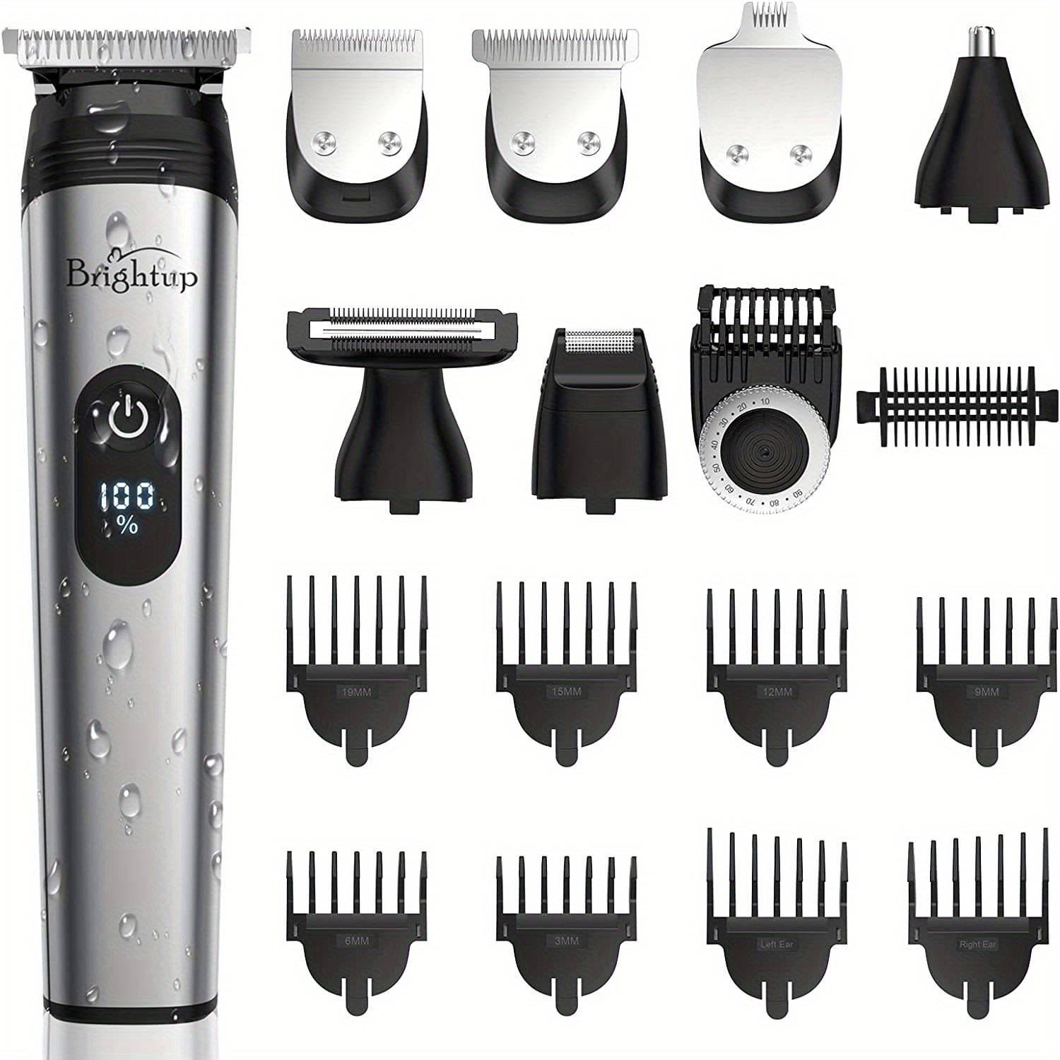 

22-in-1 Hair Clippers Kit For Men, Usb Rechargeable Cordless Hair Trimmers For Nose Mustache Body Facial Gifts For Men Husband Father