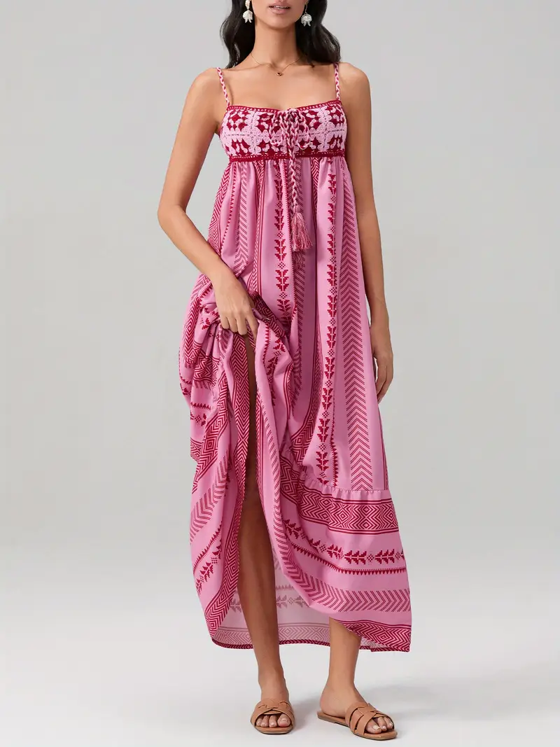 women summer sleeveless flowy dress casual geometric print - Temu women summer sleeveless flowy dress casual geometric print - Temu