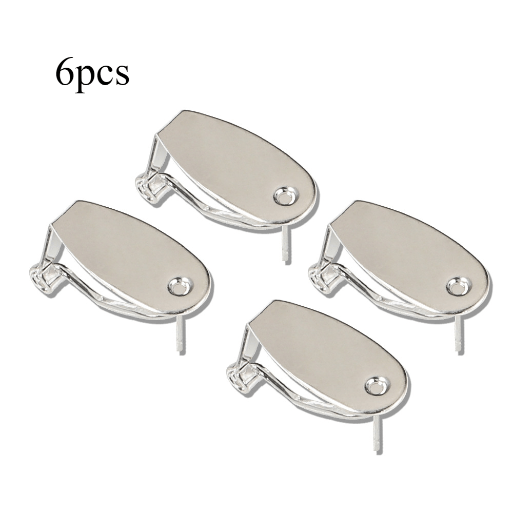 TEMU 6 pezzi Clip per orecchini a punta, base per orecchini a foglia in rame puro, orecchini a , produzione e accessori