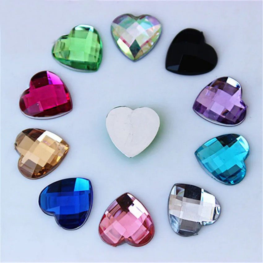 2d Flat, 100pcs 1.0cm/0.4in Love Net Flat Flat Phone Case Nail Clothing Random Color