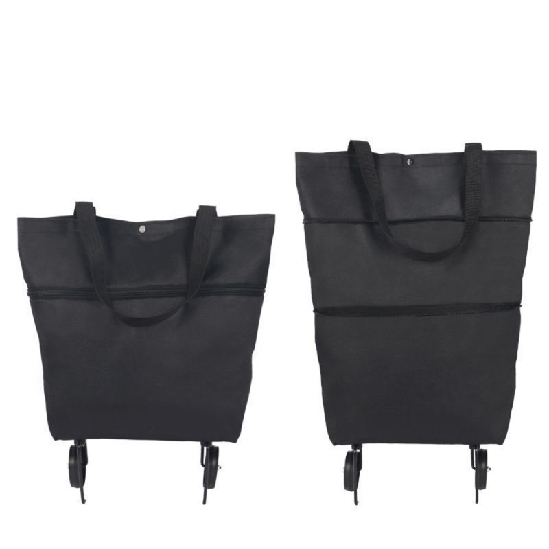 TEMU Trolley Bags Folding Shopping Bag With Wheels Foldable Shopping Cart Reusable Shopping Bags Portable Hand-pulling Grocery Bags Shopping Trolley