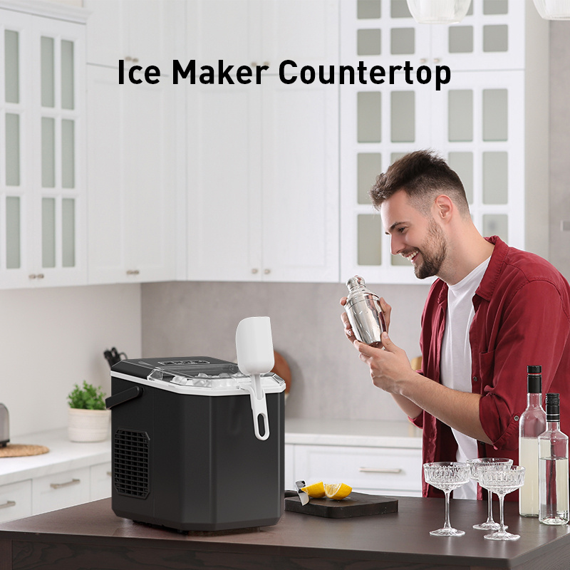 ice maker countertop produces 9 bullet ice cubes in 26 of ice cubes in small portable self cleaning ice maker for home kitchen rv and party details 6