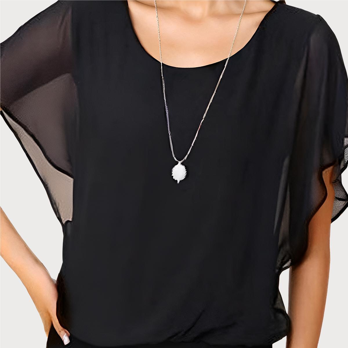 

Tooluck Women's Casual Loose Short Sleeve Chiffon Top T-shirt Blouse
