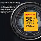 de memoria 32gb, 64gb, 128gb, 256gb u3 velocidad flash tf c10