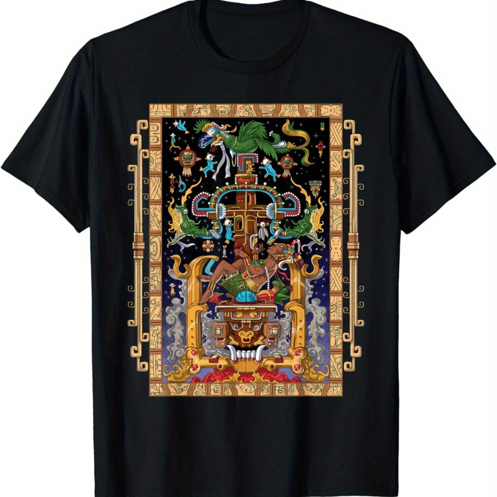 

New Ancient Mayan King Aztec Civilization Mythology T-shirt - Made In Usa