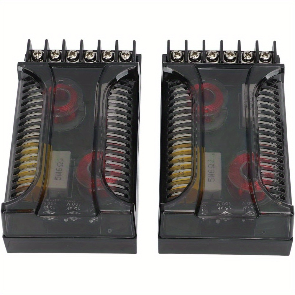 

Car Speaker Frequency Divider, 2pcs 2 Way Car Audio Overcurrent Universal Heat Dissipation Speaker Frequency Divider