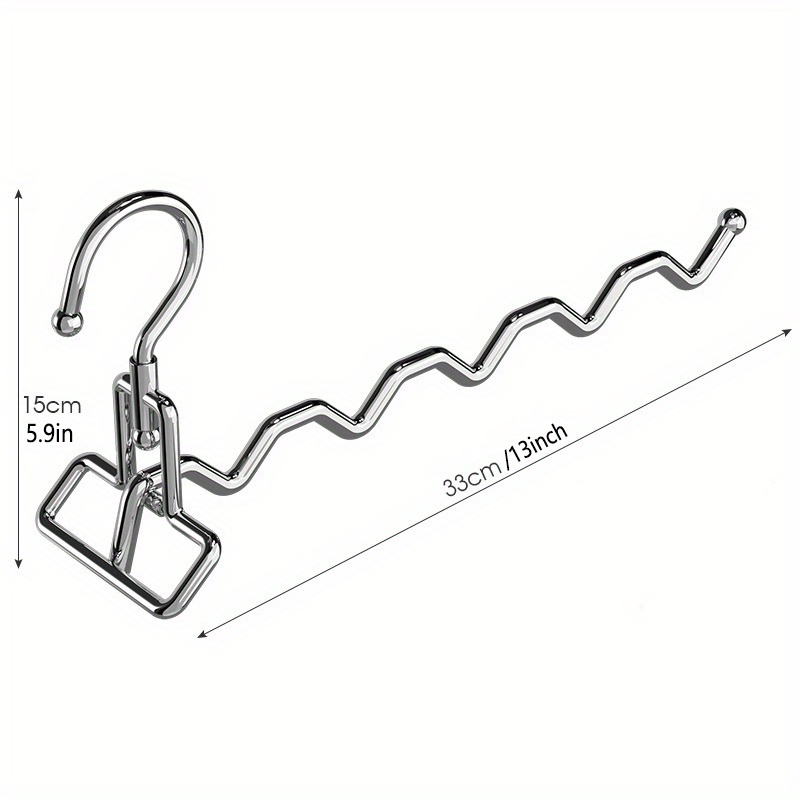 TEMU Adjustable Stainless Steel Clothes Hanger - Portable & Foldable For Travel, Hotel, And Business Trips