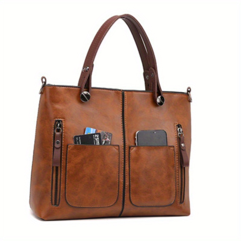 TEMU Bags Women's European And Shoulder Bags Women's Large-capacity Retro Women's Tote Bags Easy Bags