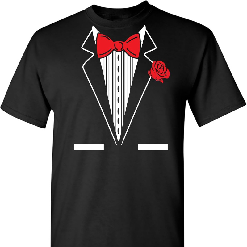 

Tuxedo Homecoming Formal Graduation Prom Costume New Years Eve Tux T Shirt