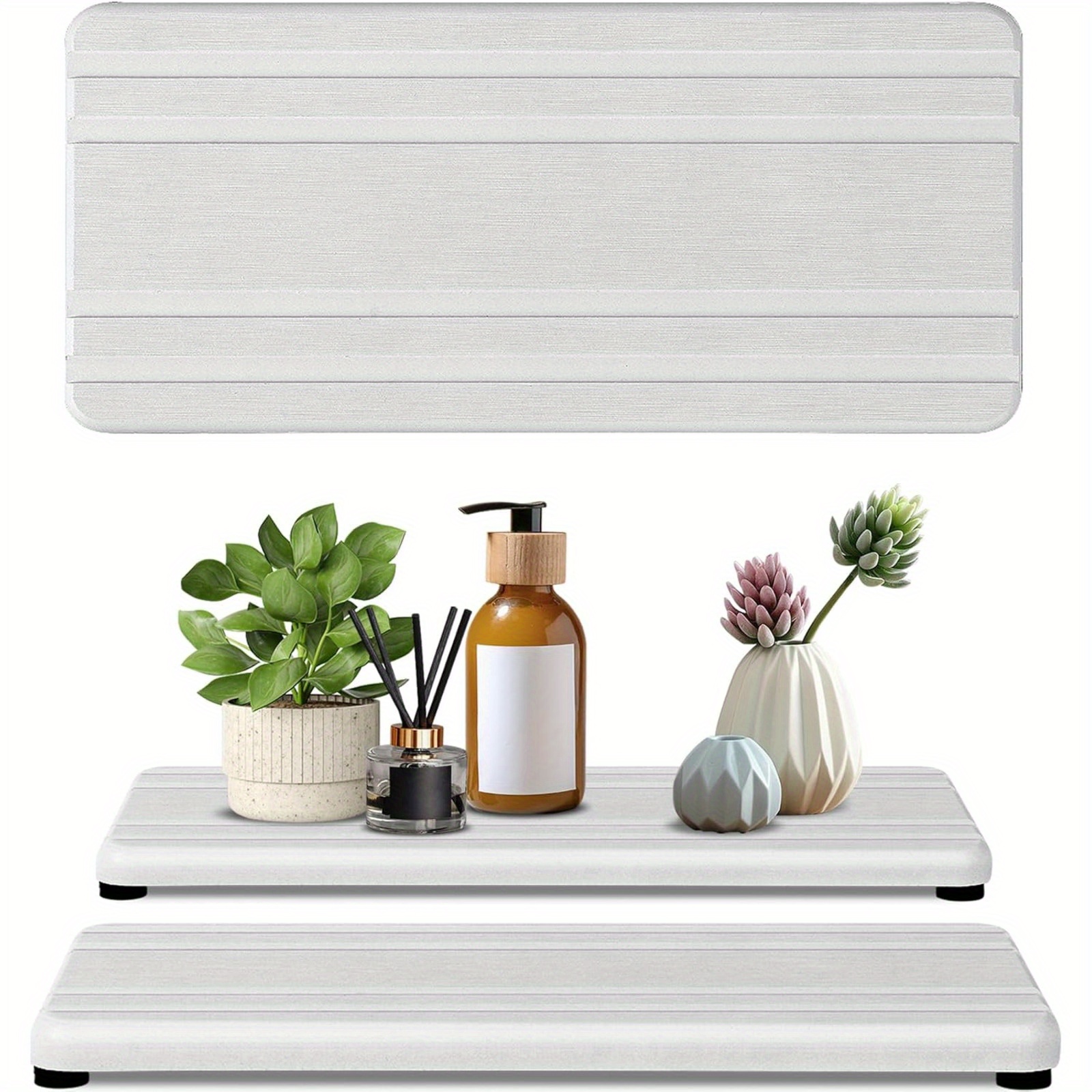 Vassoio Assorbente Per Lavello In Pietra Diatomacea - 28x10cm, Per Sapone E Spugne - Foto 11