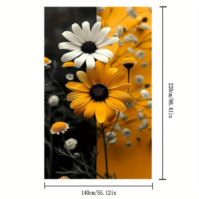 TEMU Sunflower Pattern, Square Tablecloth, Suitable For Dining Tables, Restaurants, Parties, And Occasions, Fits All Sizes Of Tables