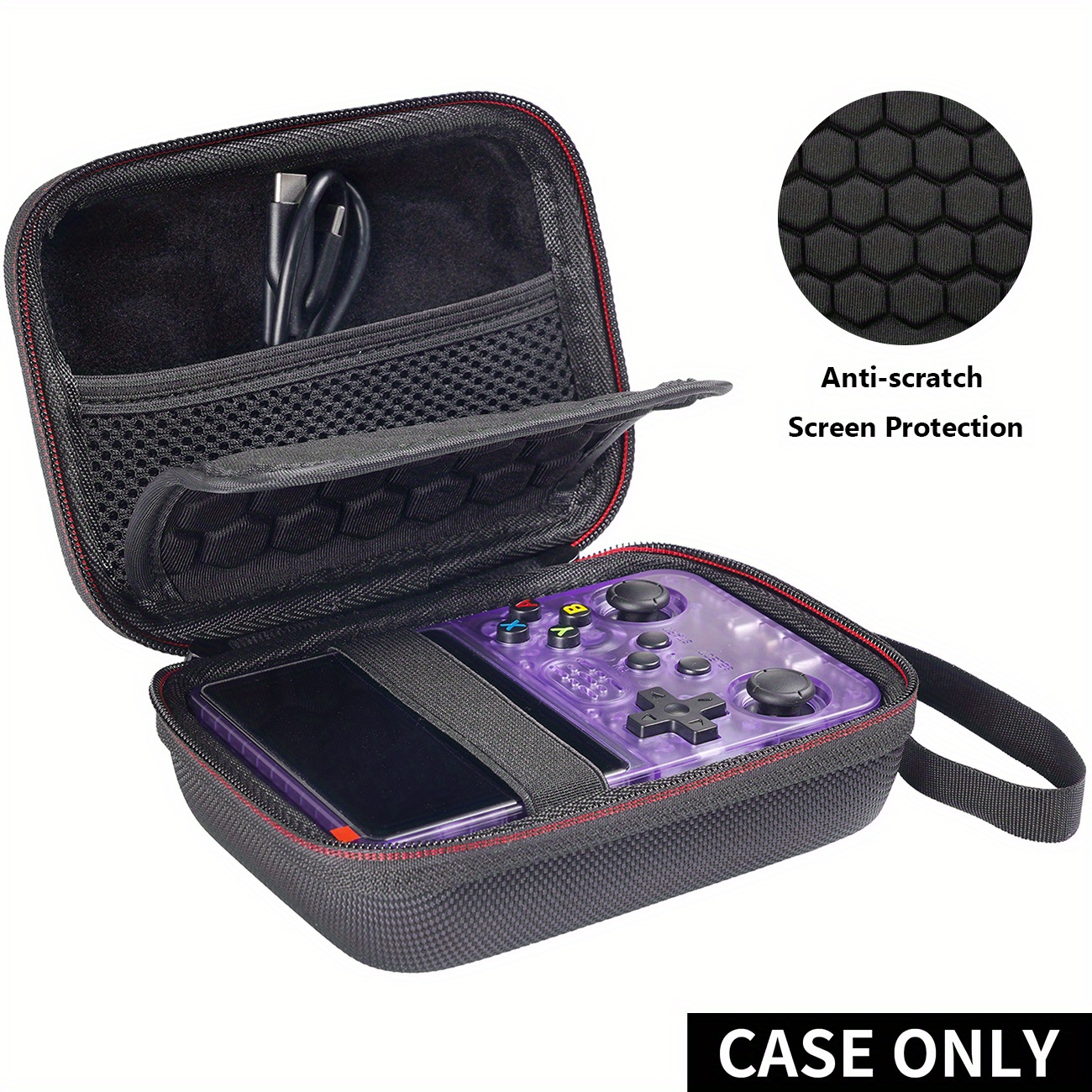 

Eva Hard Protective Travel Case For Handheld Game Consoles R36s R35s - Shockproof Carrying Bag For Retro Gaming Devices With Dual Zipper, Anti-scratch Interior & Accessory Pocket