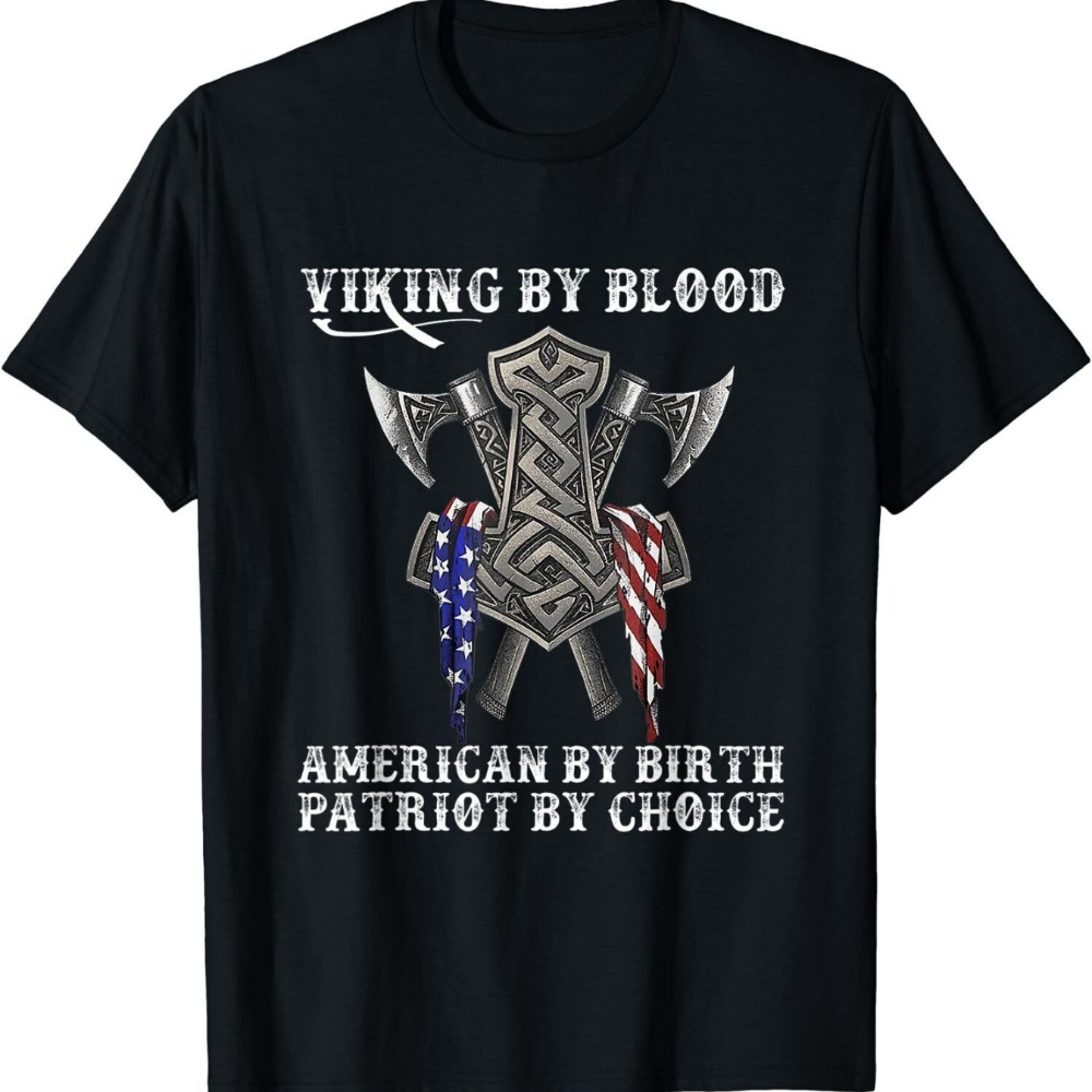 

Viking By Blood...men's Cotton T-shirts With Prints: High-quality With Vibrant Designs, Ideal For A Comfortable And Stylish Everyday Look