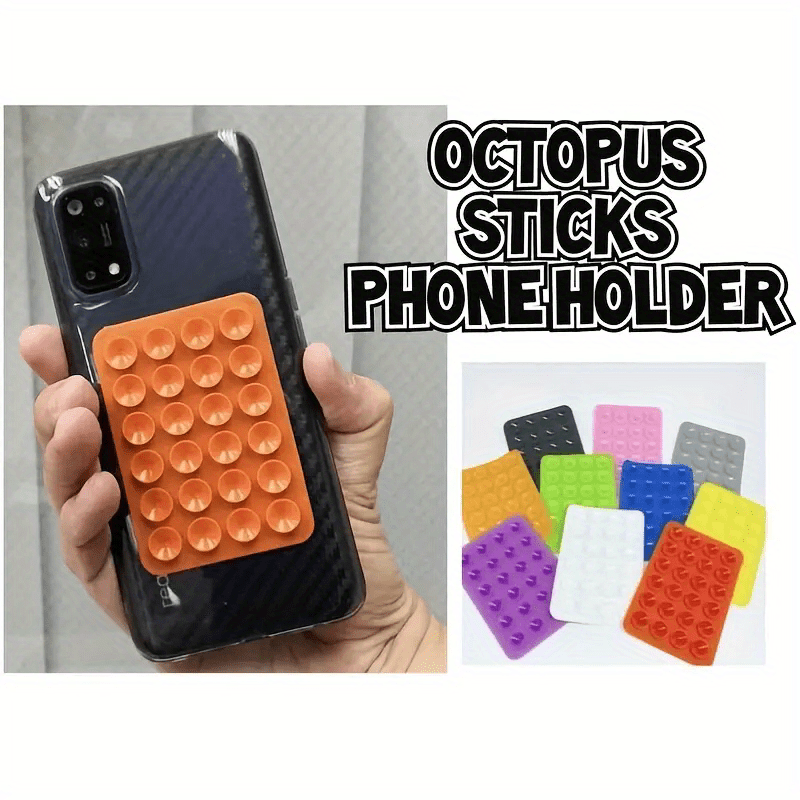 

15pcs Silicone Octopus Stick Phone Holder Set - Suction Cup Phone Mount For Use, Ideal For Smooth , Shower, Photos, Video Calls & Content Creation, Electricity-free