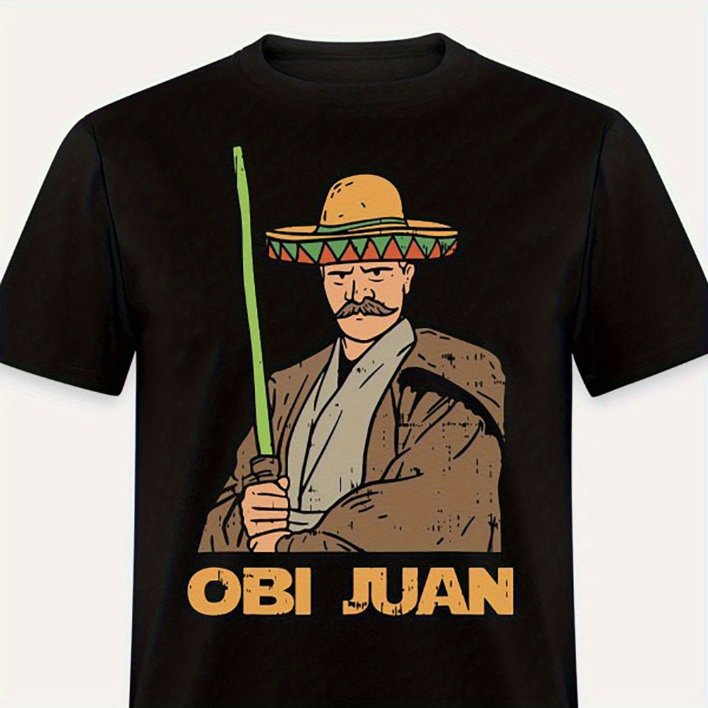 

Payeah 4684 Funny Mens Short Sleeve Graphic T-shirts Collection - Cinco De Mayo Mexican Movie Nerd Design - Black Color - Casual Wear For Obi Juan Fans - Unique Gift Idea