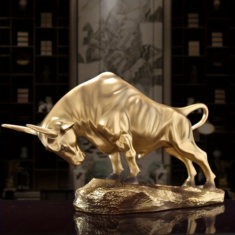 Image of Big Size Bullfight Statue Home Furnishings Premium Gifts Holiday Decorations Eid Mubarak For Halloween Thanksgiving Christmas Decorations Collectible Figurines