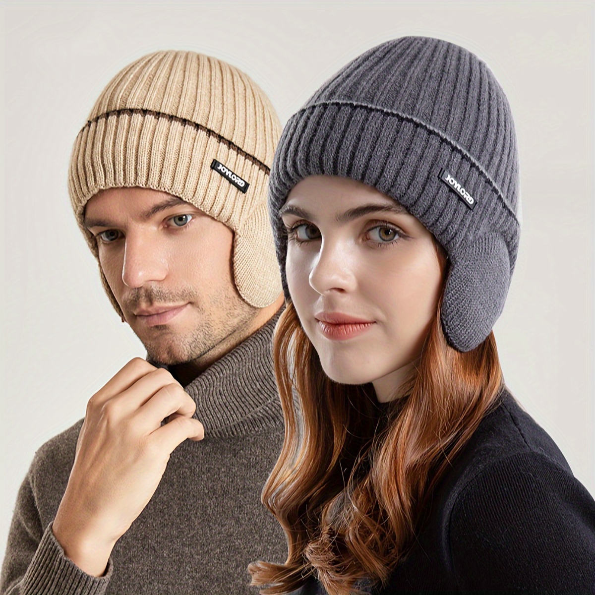 

1pc Men's And Women's Outdoor Velvet Knitted Hat, Winter Ear Protection And Warm Hat