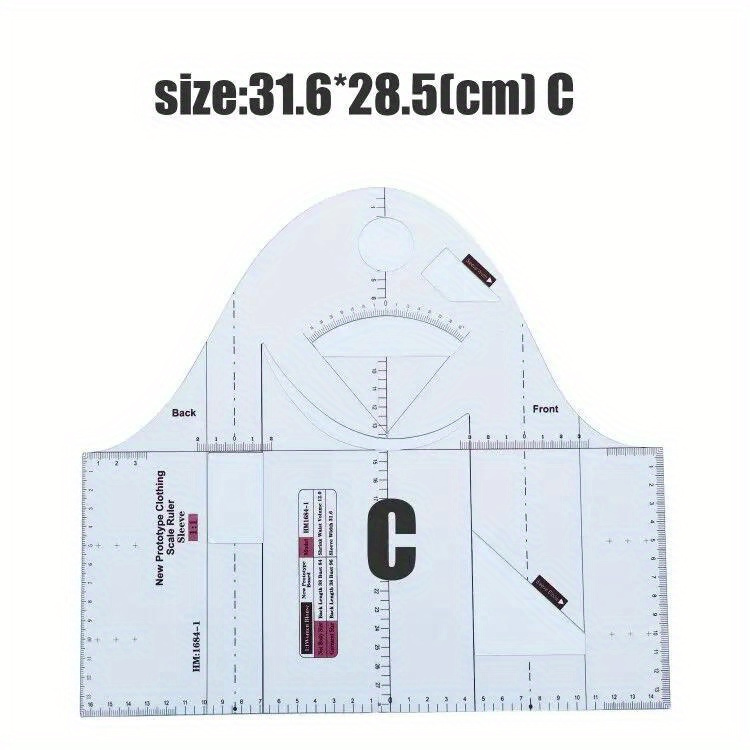 Lot De 4 Règles De Couture Incurvées Polyvalentes Avec Mesures