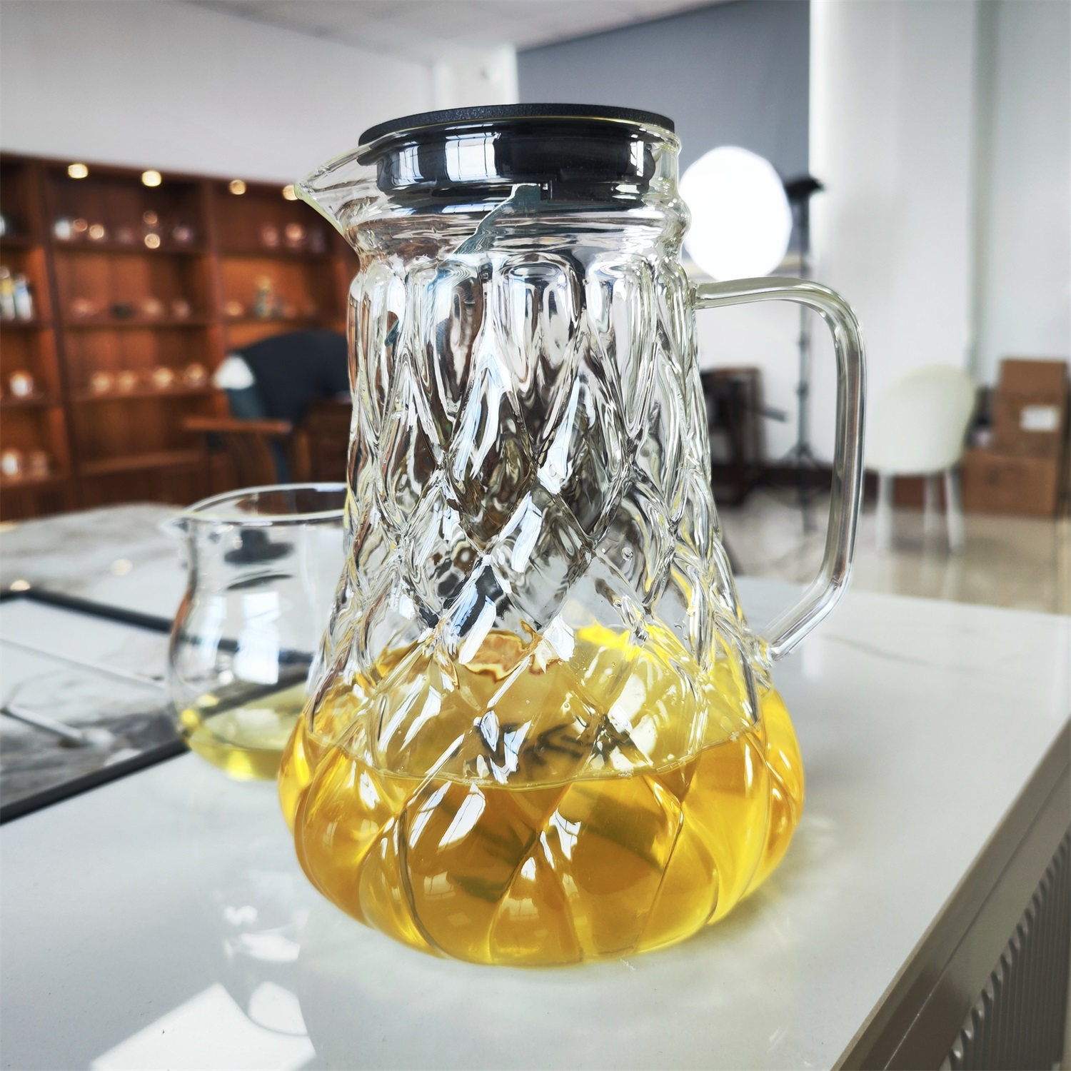 high borosilicate glass pitcher lid heat resistant - Temu
