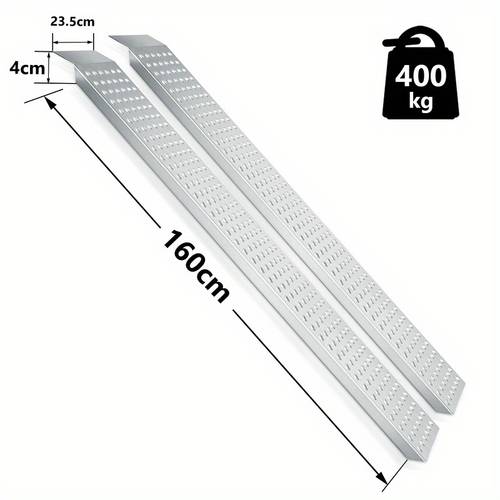 2X Rampas de Acceso 160cm Antideslizantes para Carga 400kg Rampa para Remolque Rampas Motocicleta Resistencia Galvanizadas para Conducir