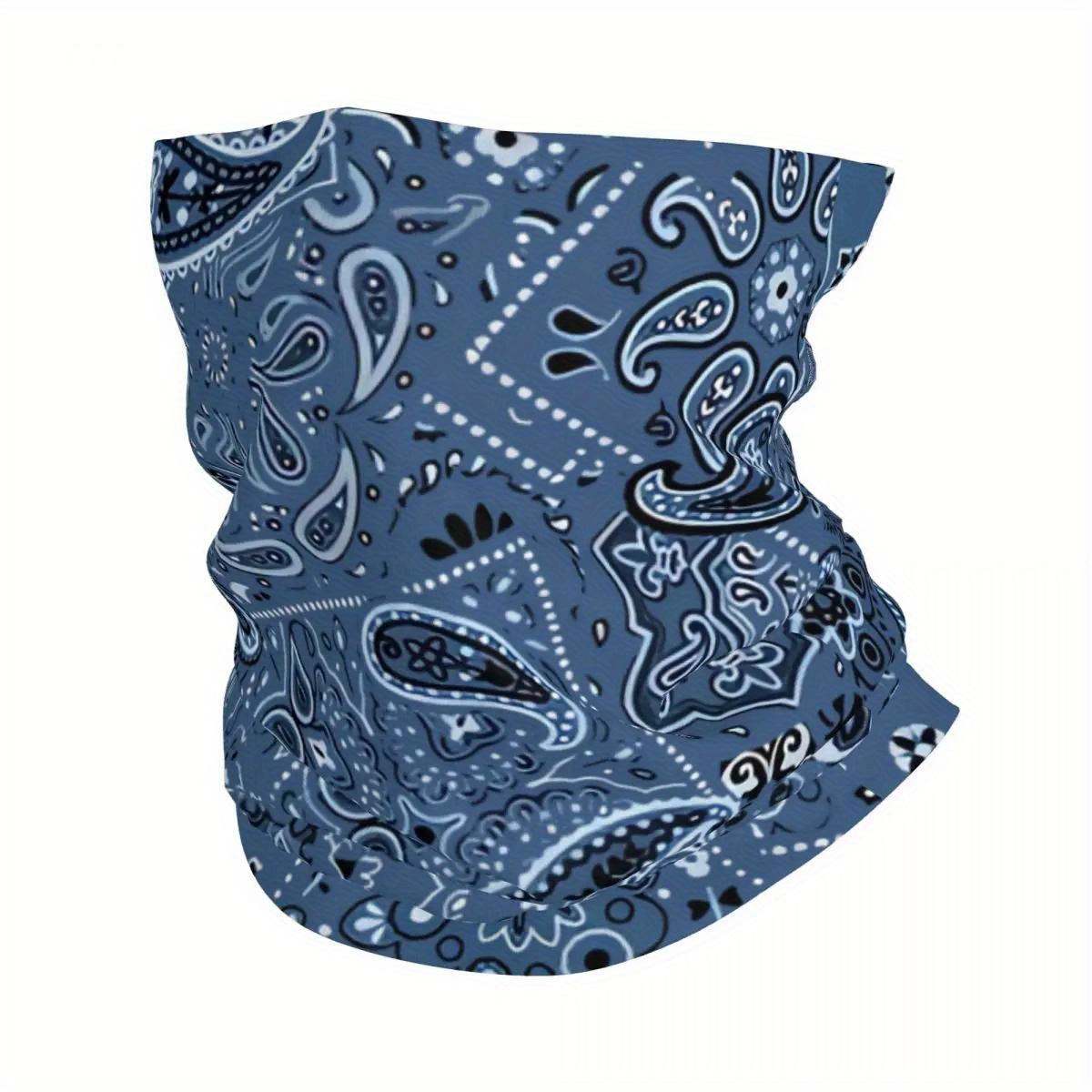 

Paisley Patterned Men's Bandana Neck Gaiter - 20in/50cm, Lightweight, Polyester ,