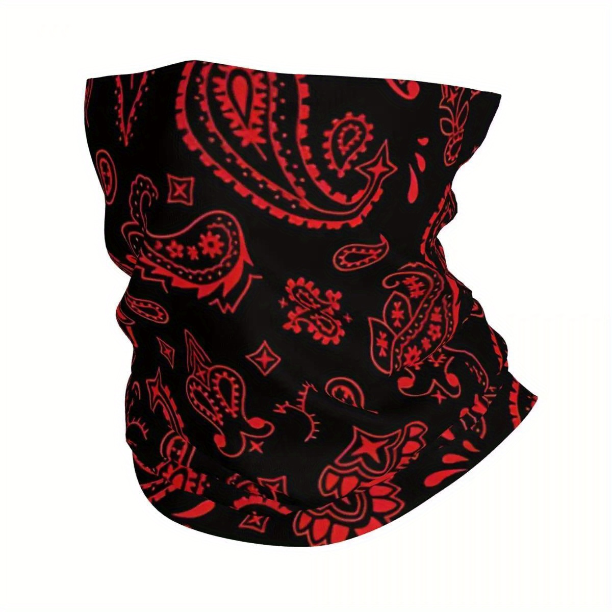 

1pc Fashion And Cool Knitted Neck Gaiter With Creative Pattern - Breathable, , Polyester And Spandex Face Mask For Men