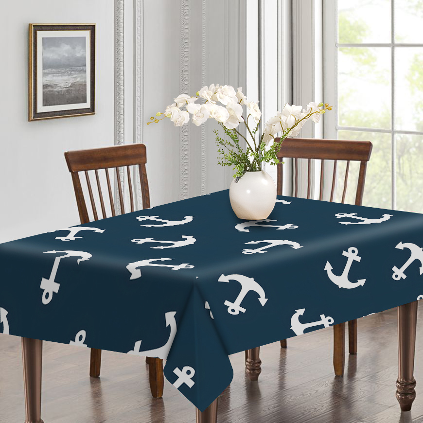 

1pc Sailor-themed Printed Tablecloth For Home Use / Tablecloth / Reusable / Suitable For Indoor And Outdoor Party Decorations And / Dining Table Decor Items