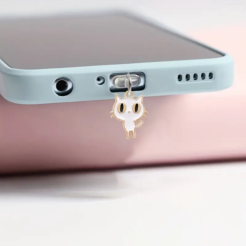 TEMU 1pc Kitten Mobile Phone Dust Plug, Suitable For Iphone/type-c Connectors
