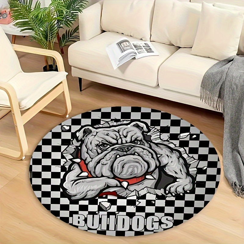 

- Round Area Rug - & -, Polyester Pvc Backing For And Bedroom Decor