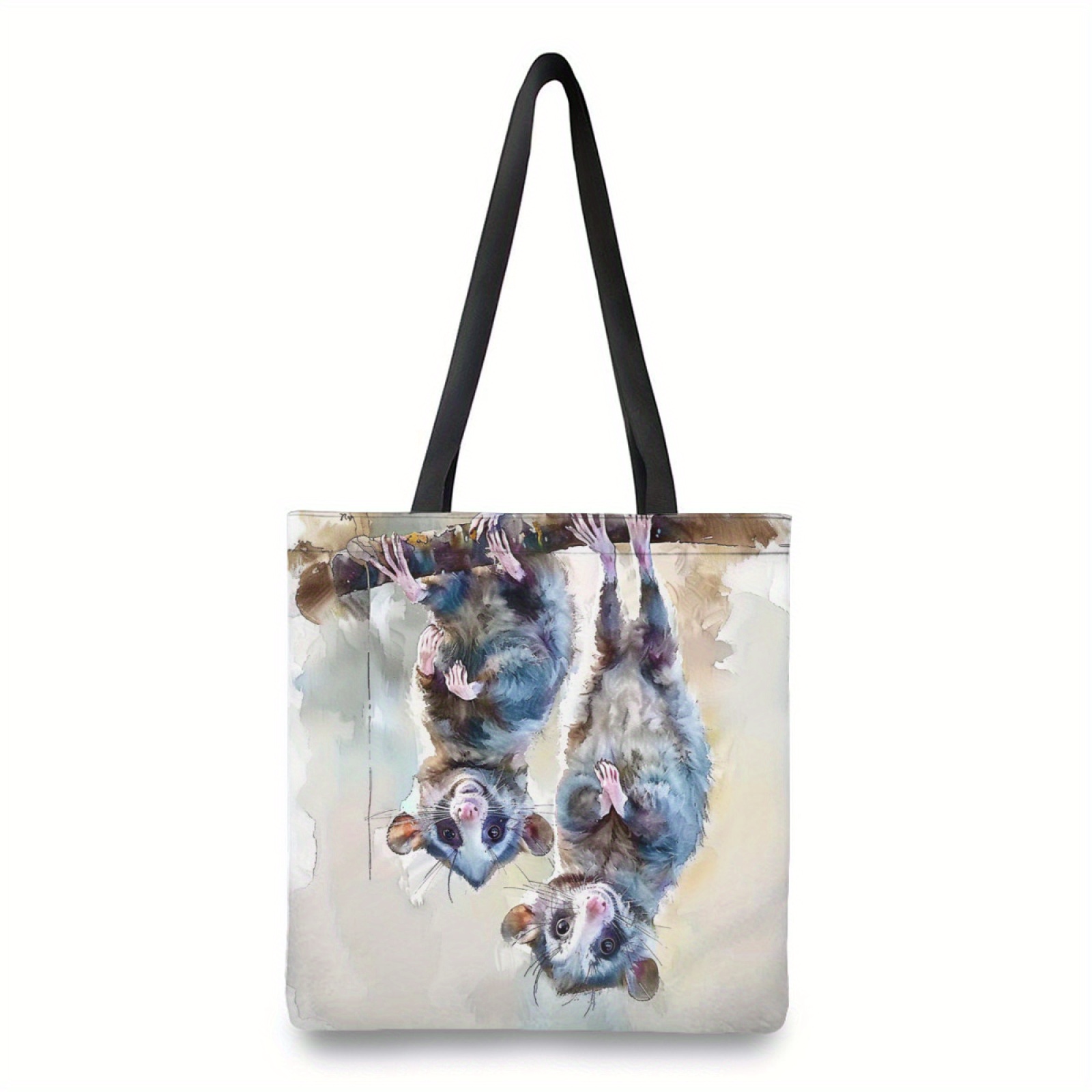 

Opossum Canvas Tote Bag - Reusable Shopping Bag With Shoulder Strap And Handbag Style - No Closure, Machine Washable - 35cm X 40cm (" X 15.7")