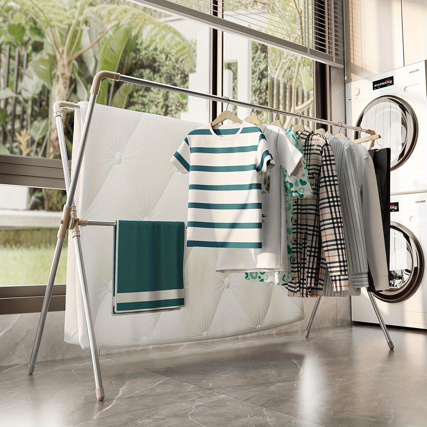 heavy duty clothes drying rack 2m drying space retractable Temu