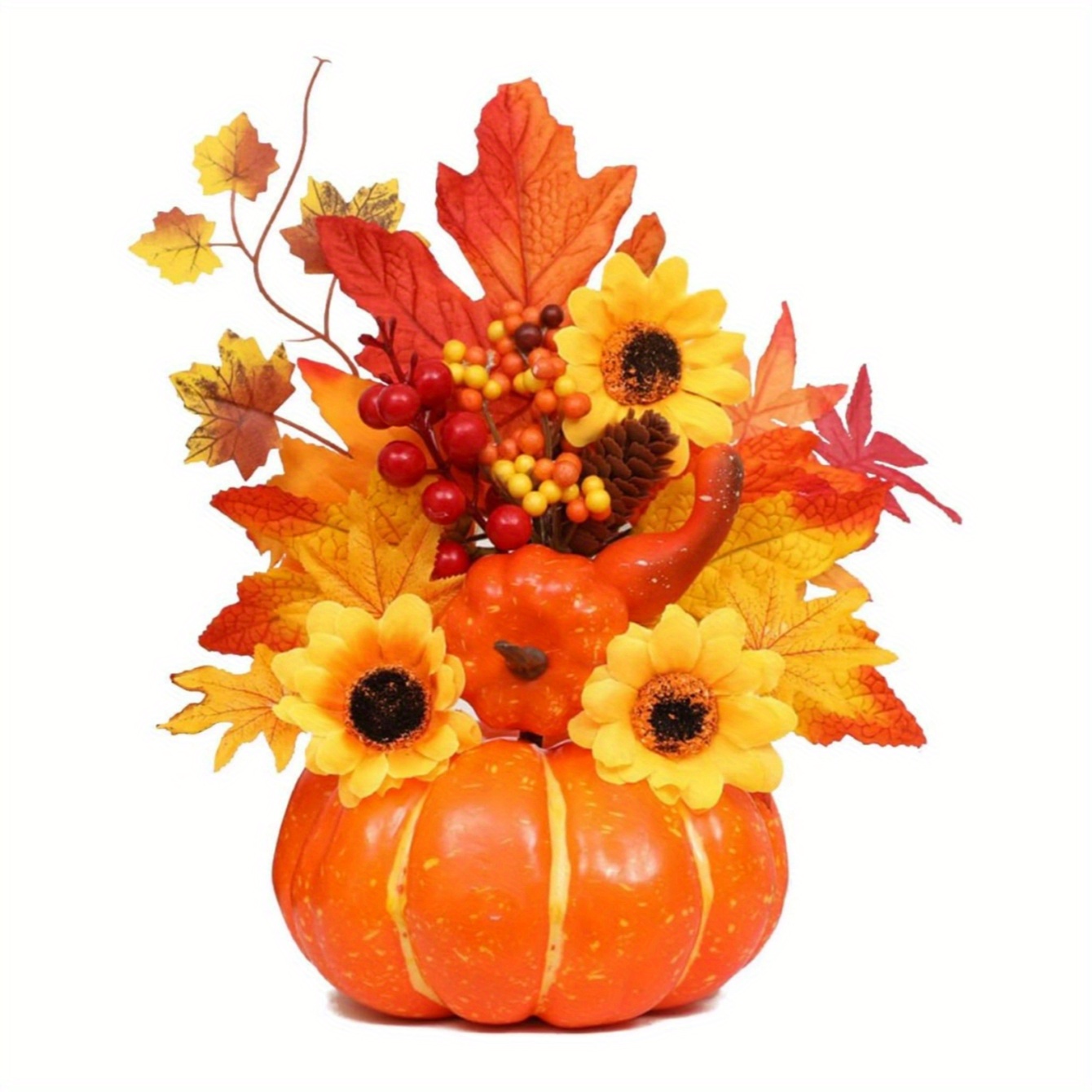 

1pc Artificial Pumpkin, Fake Pumpkin Artificial Vegetable Faux Pumpkin Large Outdoor Pumpkin For Fall Halloween Thanksgiving Day