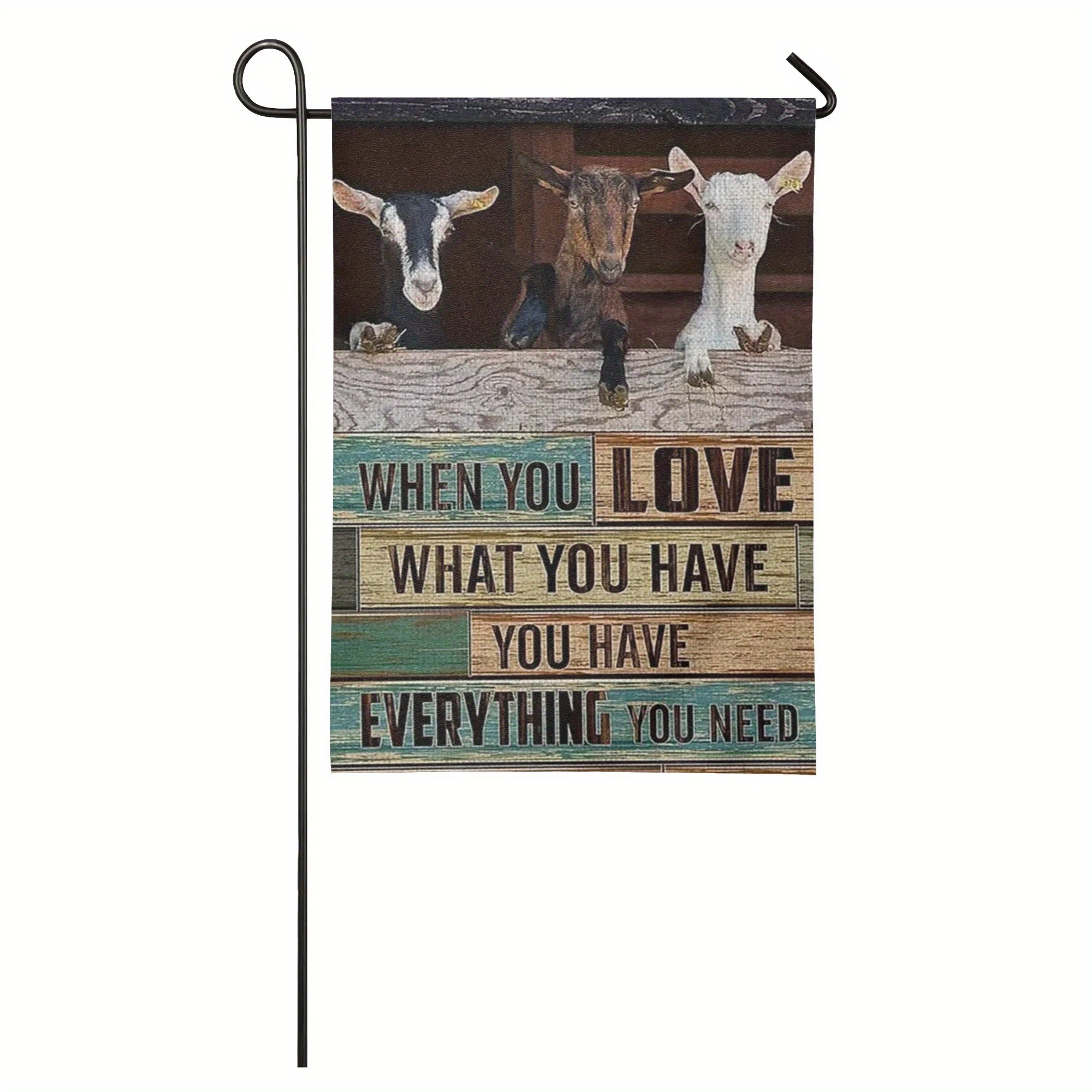 

Rustic Farmhouse Inspirational Quote Garden Flag - 12x18 Inch Polyester Yard Banner, Double-sided Decorative Flag For All Seasons, No Pole, Ideal For , Christmas, Thanksgiving, July 4th Decor