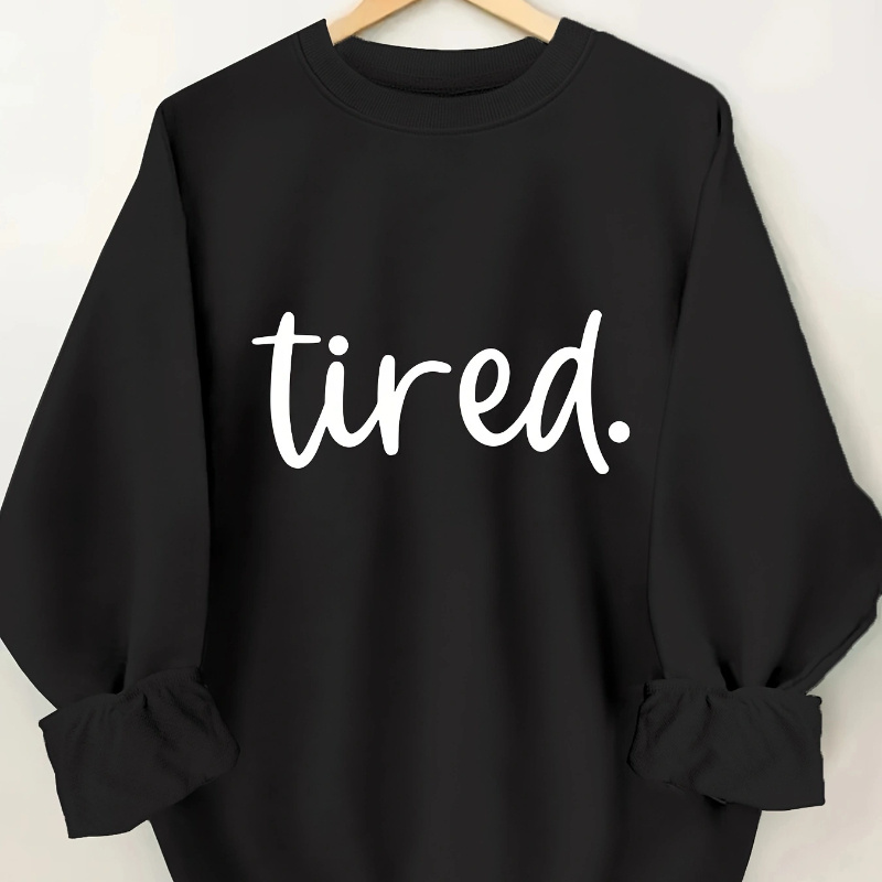 

Print Pullover Sweatshirt, Casual Long Sleeve Crew Neck Sweatshirt For Fall & Winter, Women's Clothing