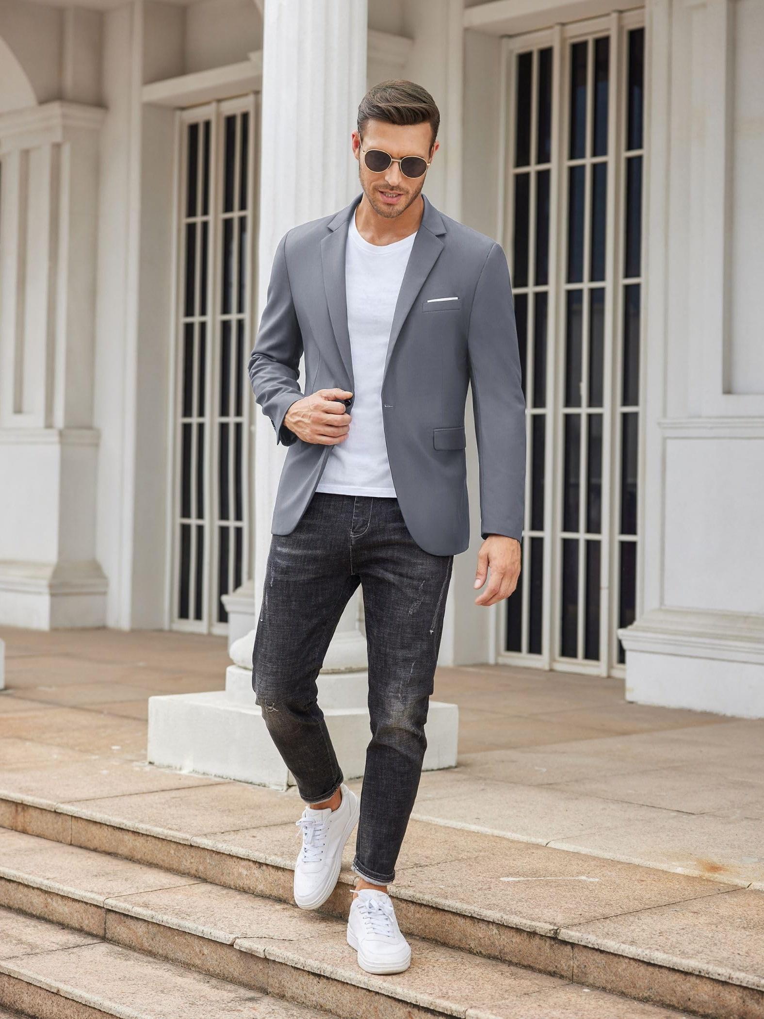 Gray Sports Jacket With Jeans Grey Blazer Sport Coat And Jeans